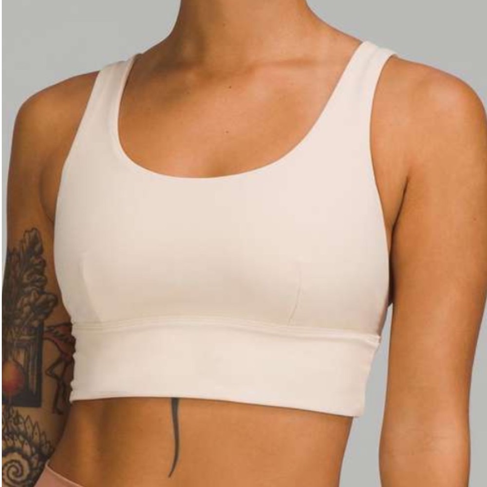 Lululemon Wunder Train Align Bra 8  Cream Beige Everlux Sports Bra Women Size 8